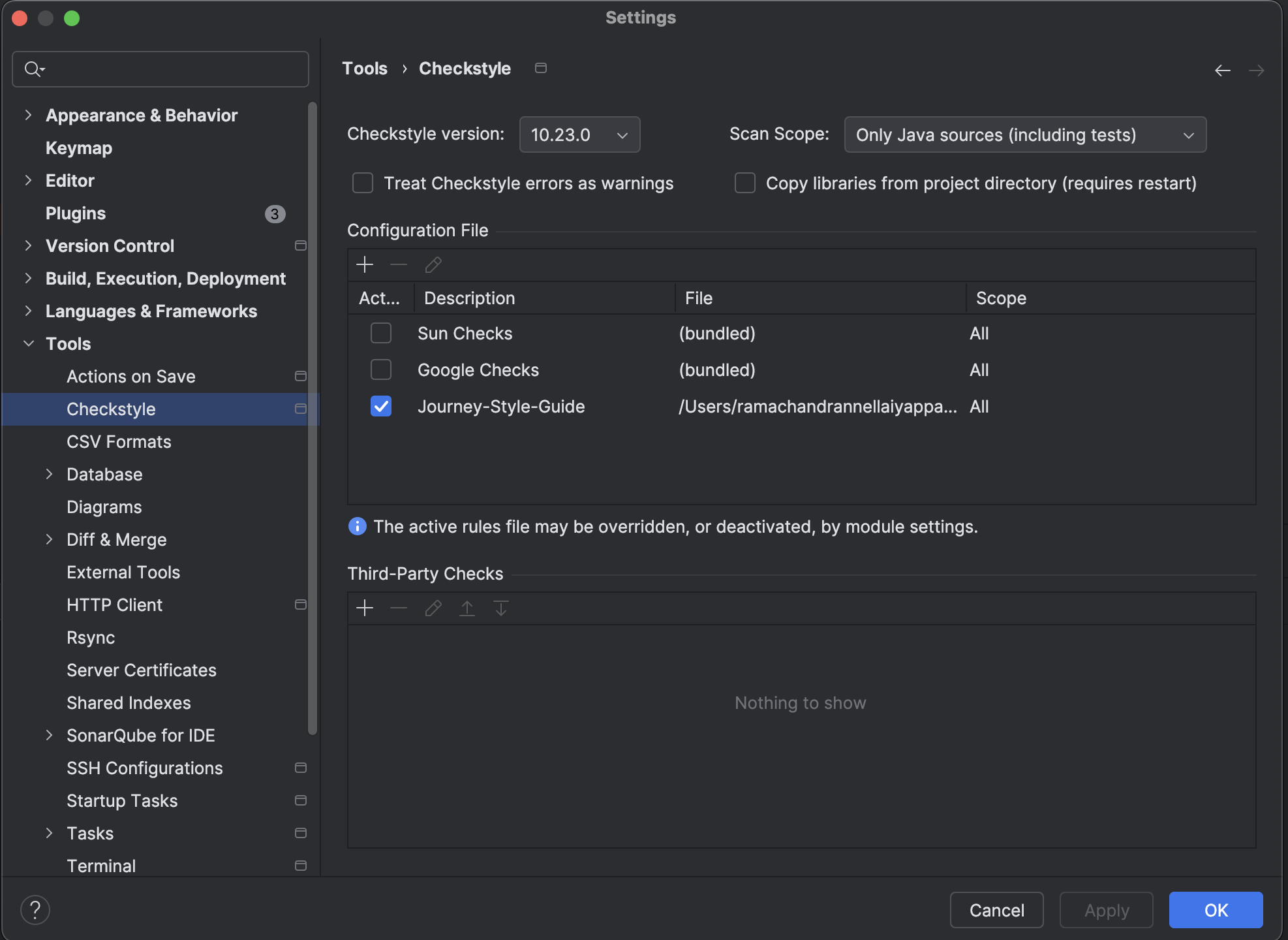 Checkstyle IDE Plugin